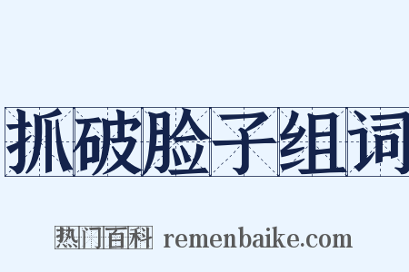 抓破脸子组词是什么意思的图片